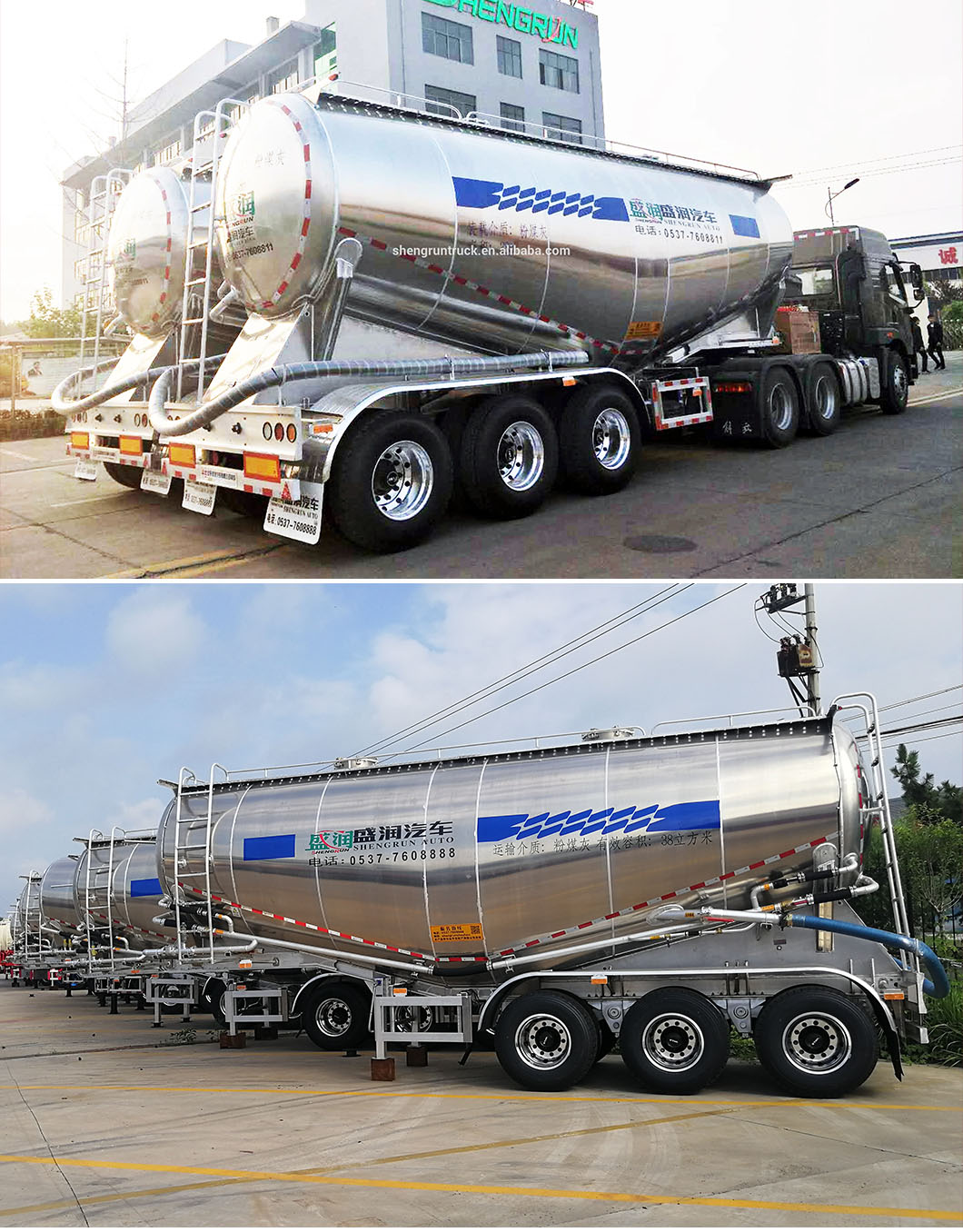 Aluminum Alloy Cement Tank Trailer