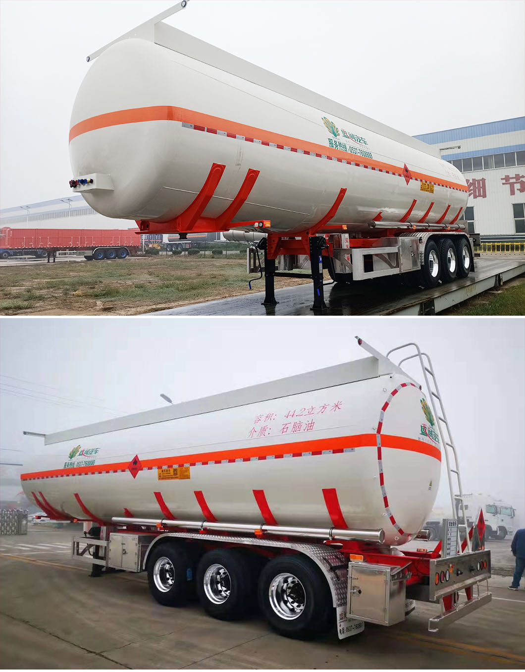 45000 Liters Gasoline Fuel Tanker Semi Trailer