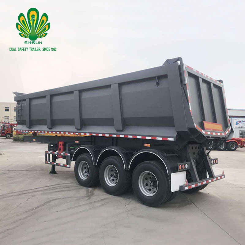 Rear dump semi trailer