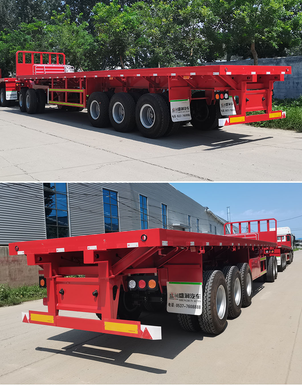 40FT Container Flatbed Semi Trailer