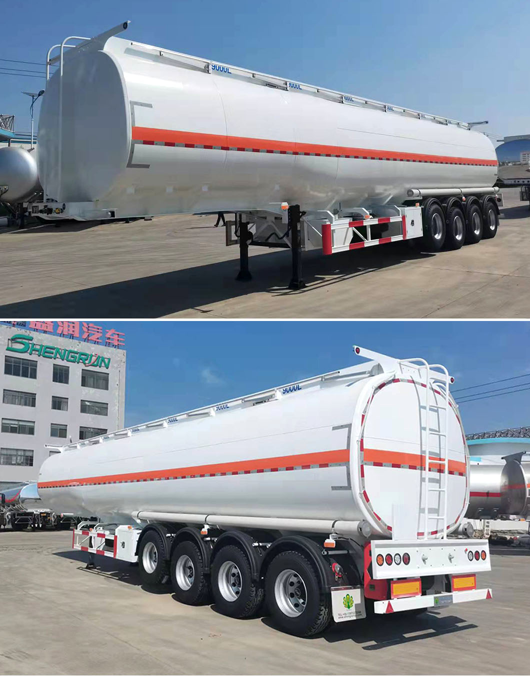 4 Axles 54000 Liters Oil Fuel Tanker Semi Trailer