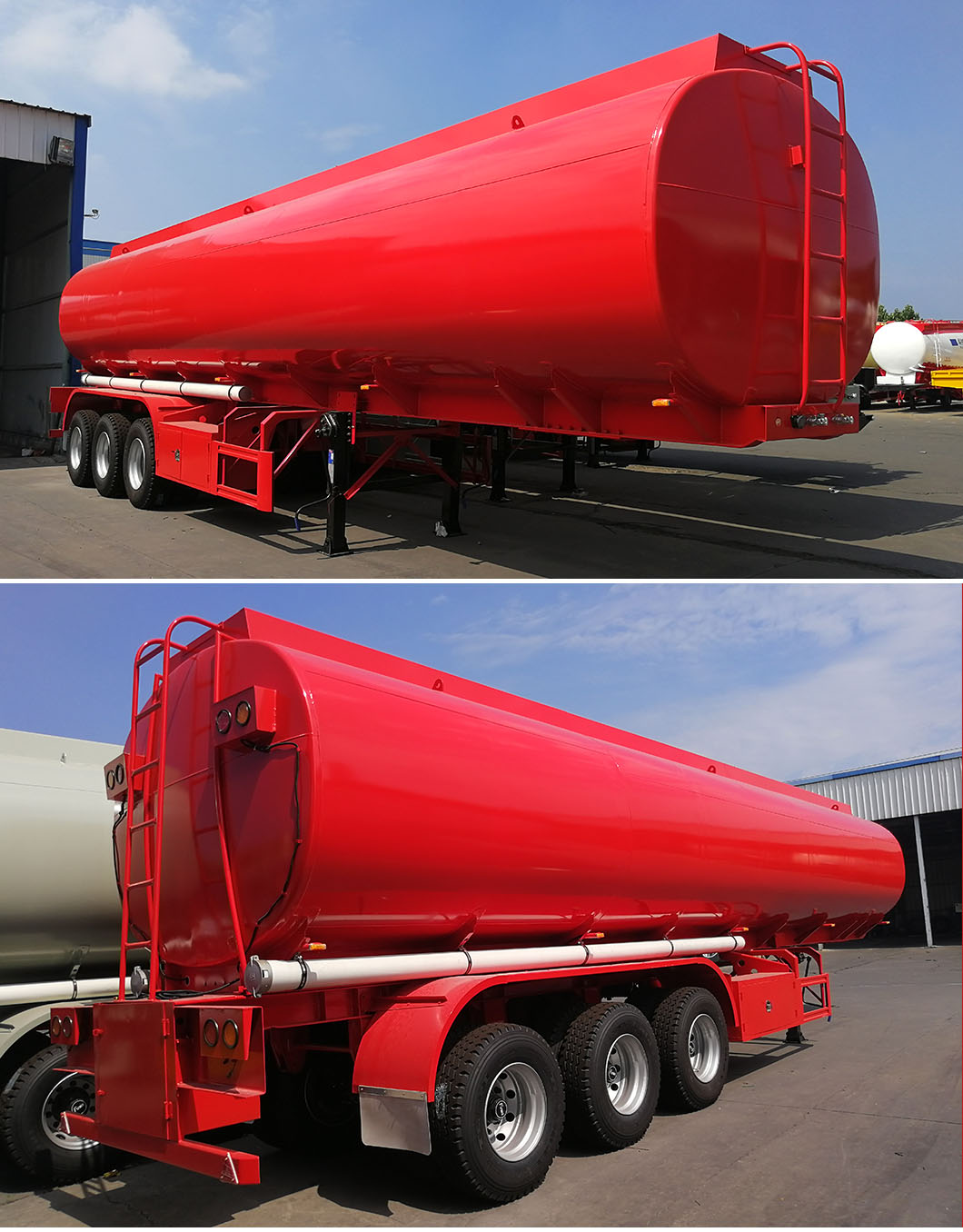 Customized 42000 Liters Oil Fuel Tanker Semi Trailer