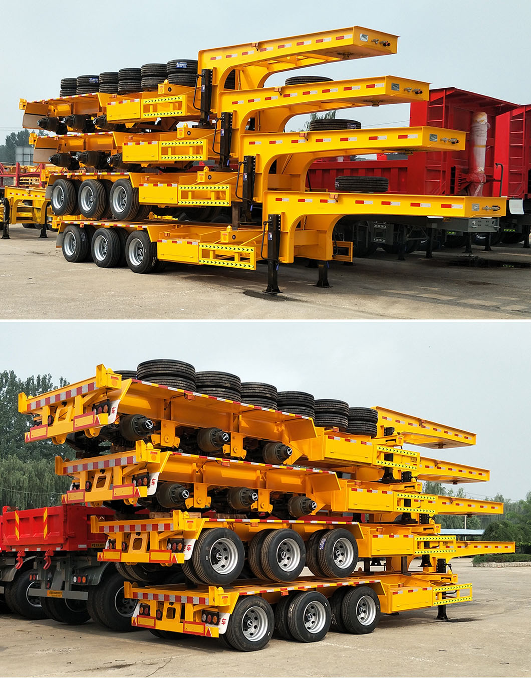 Gooseneck Container Skeleton Chassis Semi Trailer